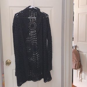 LAUNDRY || Shelli Segal Alpaca Black Knit Cardigan